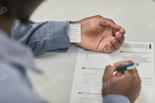 Preview: Student cheating on test