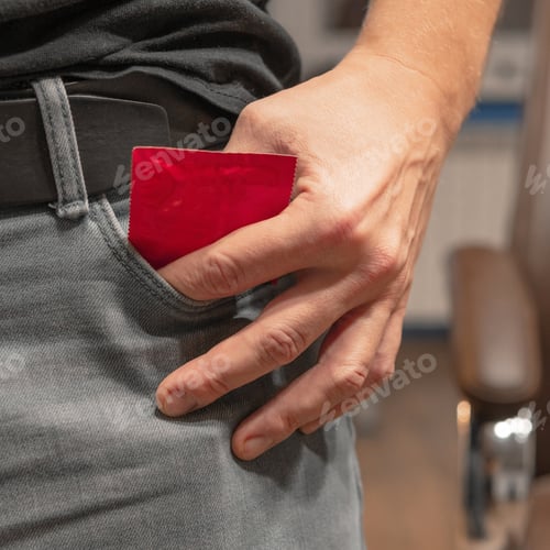 Preview: Man pulls a condom out of his jeans pocket