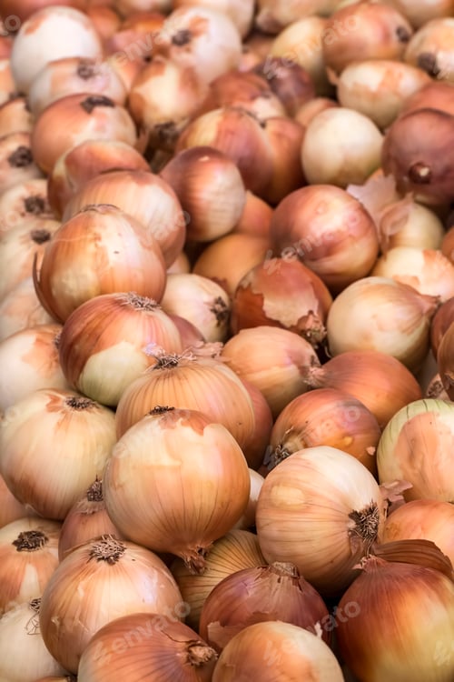 Preview: Fresh onions. Onions background. Ripe onions. Onions in market