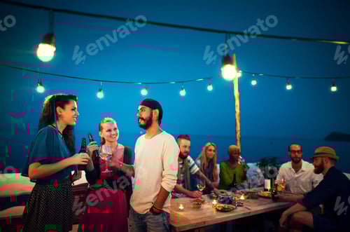 Preview: Diverse Ethnic Friendship Party Leisure Happiness Concept