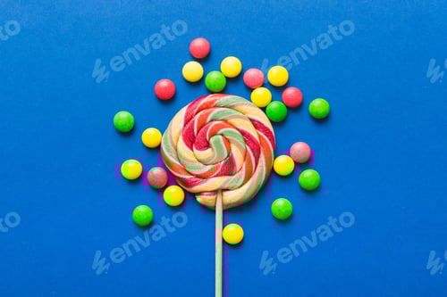 Preview: Tasty appetizing Party Accessories Happy Birthday Sweet. Different types of candies