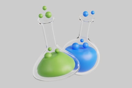 Preview: Medical erlenmeyer flasks with bubbles