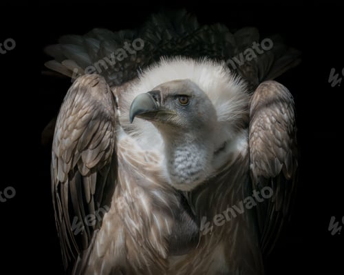 Preview: Close-up of a majestic vulture with detailed feathers