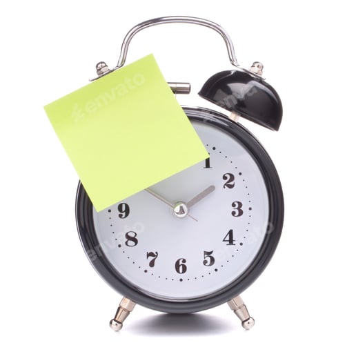 Preview: Alarm clock with sticky paper