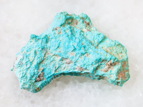 Preview: rough Turquoise gemstone on white