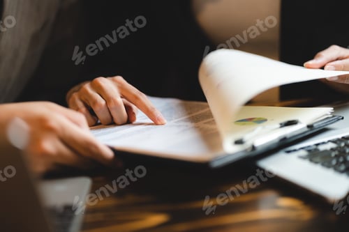 Preview: business approve and certificate concept, confirmation of business marketing document permit