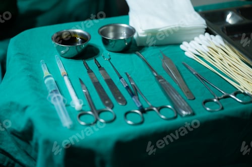Preview: medical health tool in surgical operating room in hospital, surgery clinic instrument