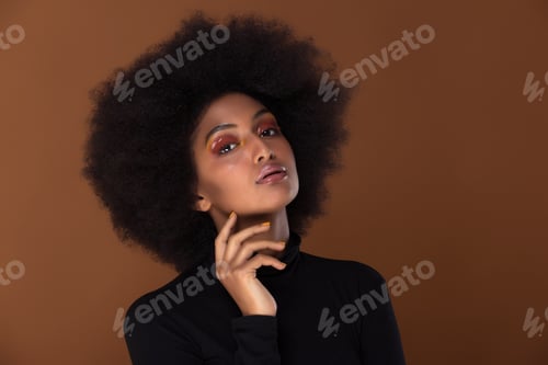 Preview: Beautiful african woman studio portraits, concept about lifestyle and beauty