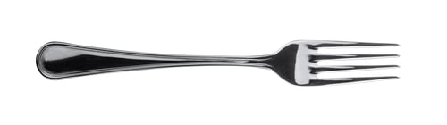 Preview: Silver fork isolated on white background close up