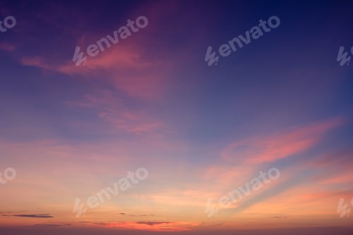 Preview: Beautiful colored cloudy evening sky. Abstract sky background.