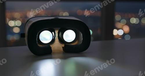 Preview: Virtual reality device play inside at night