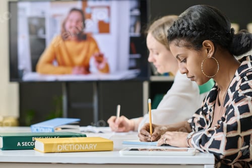 Preview: Students sitting on lecture in class