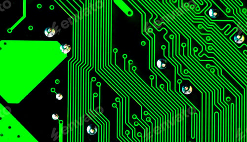 Preview: Macro Close up of printed wiring on PC circuit board
