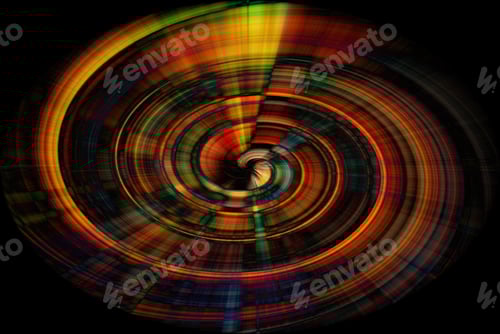 Preview: Abstract red, green and orange swirls making a swirling vortex pattern, mysterious and magical backg