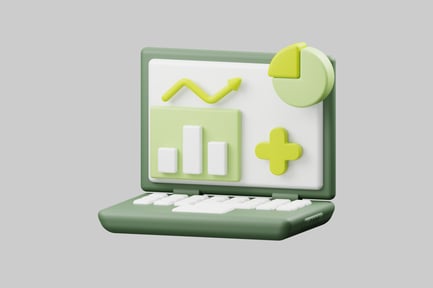 Preview: Cartoon laptop data analysis