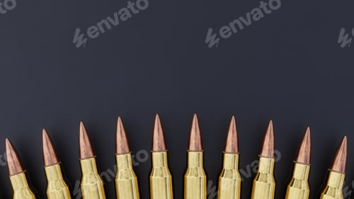 Preview: Ammunition Display on Dark Background