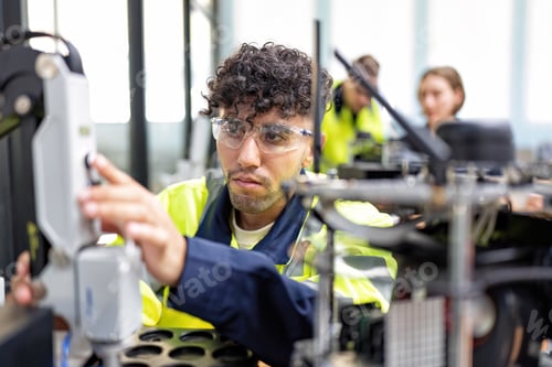 Preview: Engineer learn basic theory how to operation maintenance and programing robot arm in training room