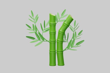 Preview: Green bamboo stalks with leaves
