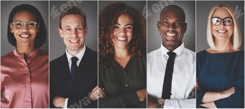 Preview: Professional Business People Smiling for Corporate Portraits