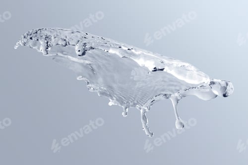 Preview: Splashing water texture background, gray design