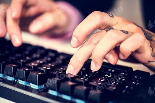 Preview: Business person typing