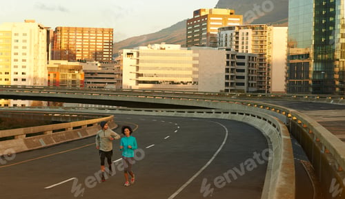 Preview: Running through the quiet urban landscape