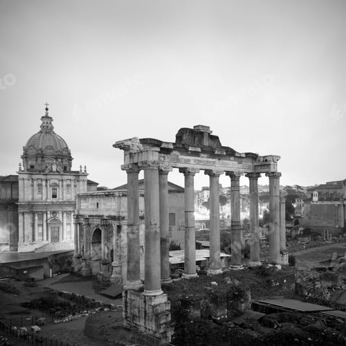 Preview: Aerial view of Roman Forum