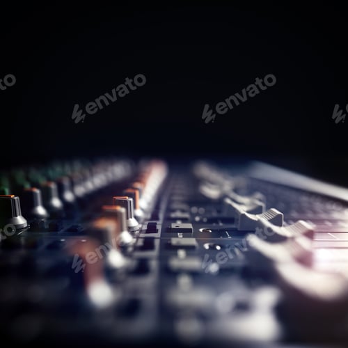 Preview: Sound recording studio mixer desk
