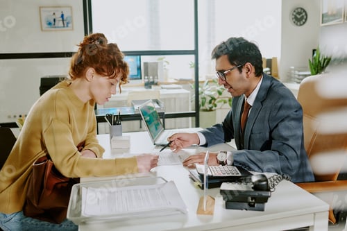 Preview: Meeting With Business Professional in Modern Office Setting