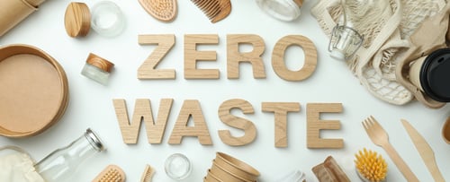 Preview: Eco friendly zero waste concept on white background