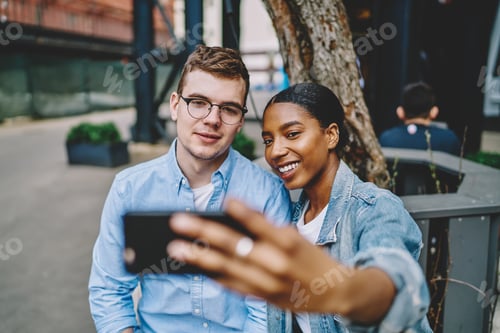 Preview: diversity friends taking selfies