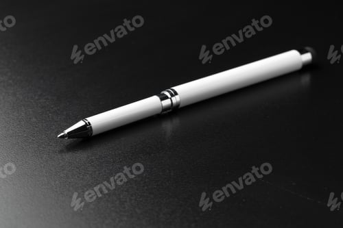 Preview: Pen on the table close up shot. Creative Photo