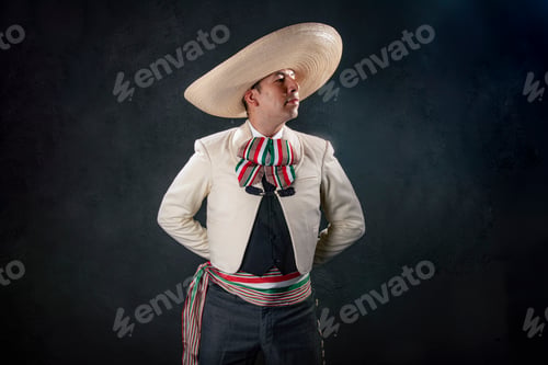 Preview: A man wearing a sombrero and a white shirt