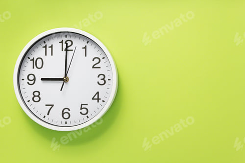 Preview: wall clock at abstract background