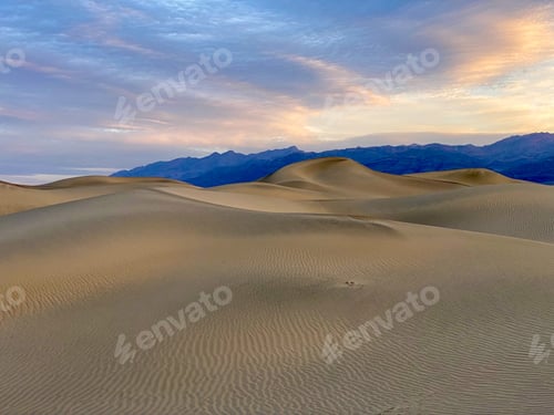 Preview: Beautiful Sand Dunes Landscape at Sunrise