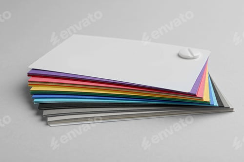 Preview: Color palette on light grey background, closeup