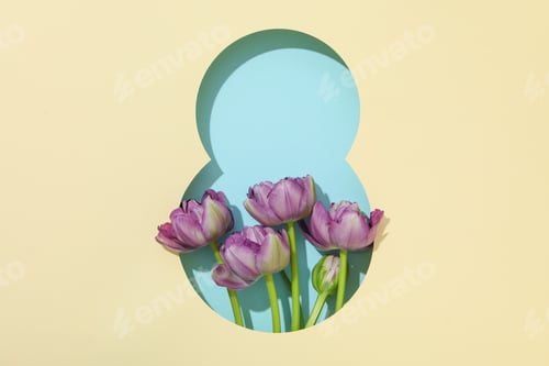 Preview: Concept of 8 march, Women day, top view