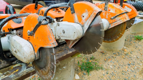 Preview: Industrial tool, cutting machine circle saw cutting concrete tool circular blade