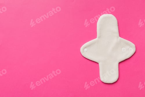 Preview: Eco-friendly reusable fabric women's pads. set of colorful bright reusable menstrual pads.