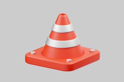 Preview: Dynamic Traffic Cone with White Stripe