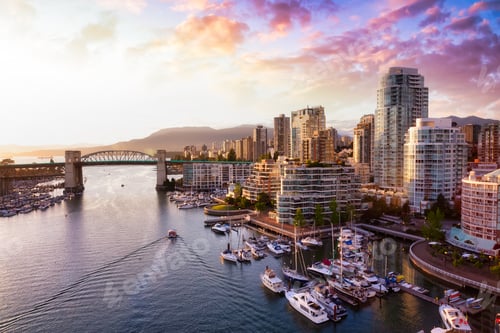 Preview: View of Burrard Bridge and False Creek in Downtown Vancouver