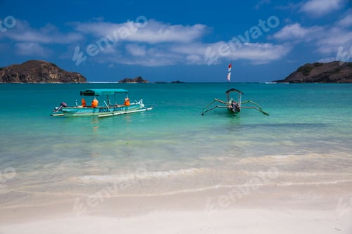 Preview: Fishing boats,Tanjung Aan Beach, Lombok, Indonesia