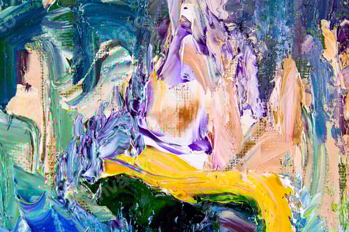 Preview: fragment of my painting. Oil on canvas. abstract painted background. focus on brushstrokes