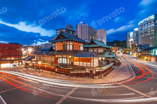 Preview: Matsuyama, Japan Downtown Skyline and Bath House