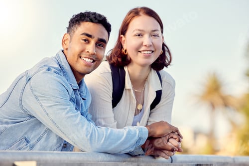 Preview: We love exploring new places. Shot of a young couple exploring a city together.