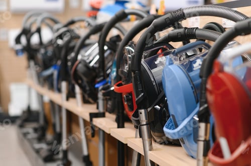 Preview: Appliances store presents for sale modern vacuum cleaners from different manufacturers
