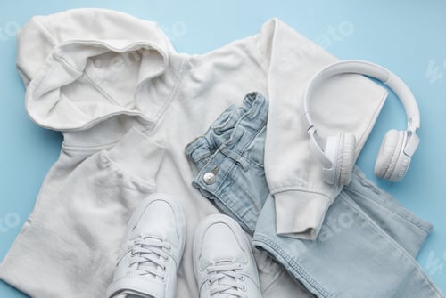 Preview: Set of casual clothes and accessories