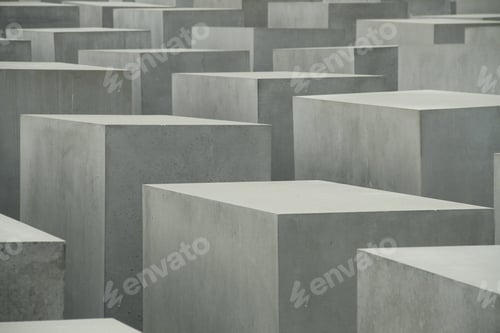 Preview: Closeup shot of big gray square stones