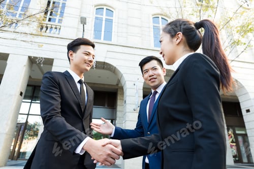 Preview: Businessman hand shaking with his new partner