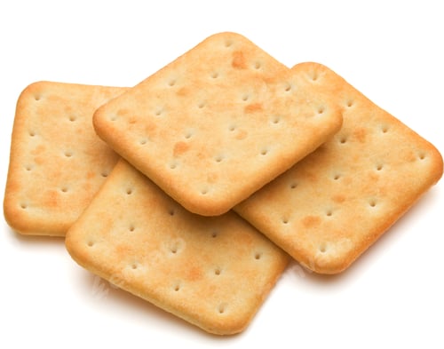 Preview: Dry cracker cookies isolated on white background cutout